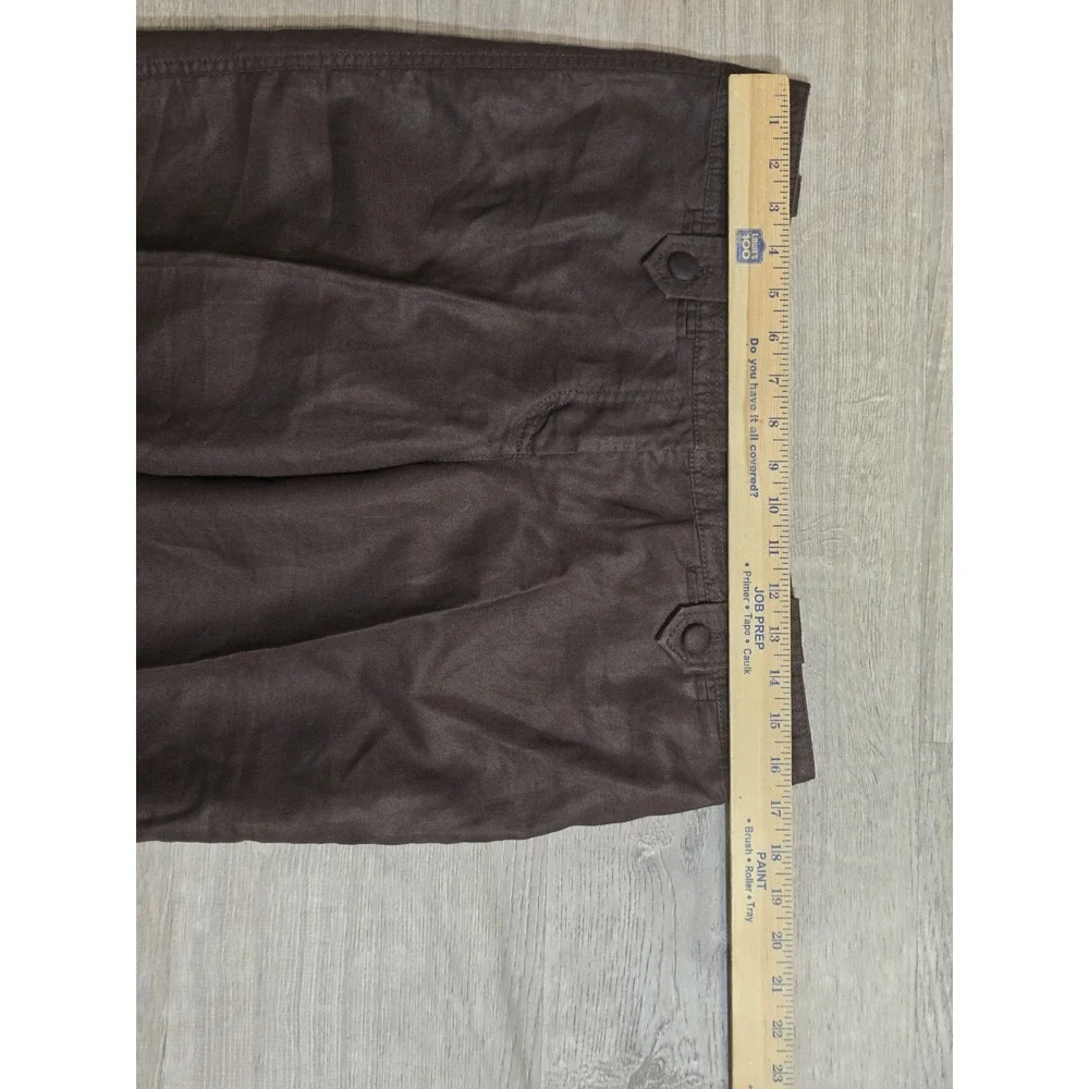 Ann Taylor Petites Chocolate Brown Linen‎ Cotton Capris Size 10P